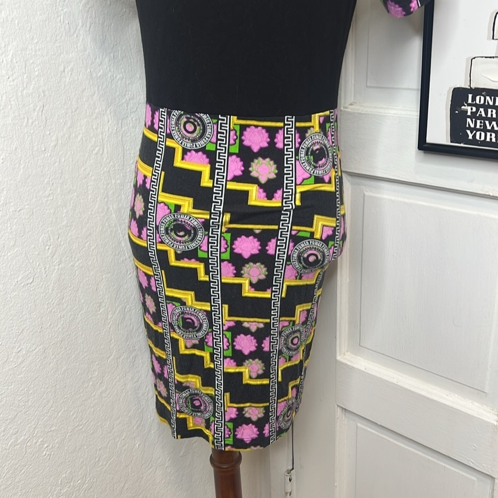 Vintage Versus Versace “Information is Power” Print Shirt Dress Size M - Picture 6 of 11